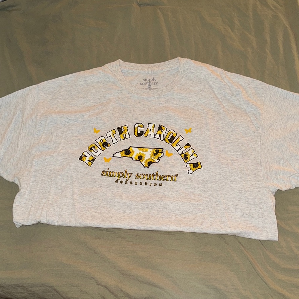Simply Southern Light Gray North Carolina Tee